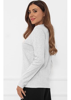 Bawełniana bluzka damska z długim rękawem jasny melanż Gordo, Kolor jasny melanż, Rozmiar S, Italian Fashion ze sklepu Intymna w kategorii Bluzki damskie - zdjęcie 187302542