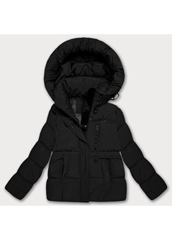 Puchowa luźna kurtka damska z kapturem S'West czarna (B8529-1) - id: 25798 - marki Goodlookin.pl - 187303560 Puchowa luźna kurtka damska z kapturem S'West czarna (B8529-1) ze sklepu goodlookin.pl w kategorii Kurtki damskie - zdjęcie 187303560