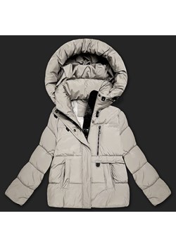 Puchowa luźna kurtka damska z kapturem S'West jasny beżowy (B8529-46) - id: 25800 - marki Goodlookin.pl - 187303563 Puchowa luźna kurtka damska z kapturem S'West jasny beżowy (B8529-46) ze sklepu goodlookin.pl w kategorii Kurtki damskie - zdjęcie 187303563