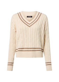 Lauren Ralph Lauren Sweter damski Kobiety Bawełna écru jednolity ze sklepu vangraaf w kategorii Swetry damskie - zdjęcie 187303610