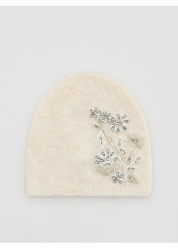 Reserved - Czapka z wełną - złamana biel - id: 713FF-01X - marki Reserved - 187303703 Reserved - Czapka z wełną - złamana biel ze sklepu Reserved w kategorii Czapki zimowe damskie - zdjęcie 187303703