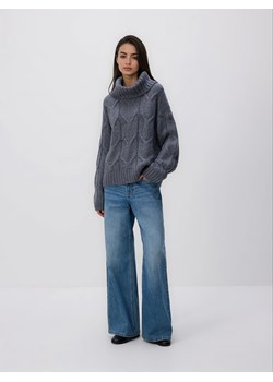 Reserved - Golf z domieszką wełny - szary - id: 399HI-85M - marki Reserved - 187304553 Reserved - Golf z domieszką wełny - szary ze sklepu Reserved w kategorii Swetry damskie - zdjęcie 187304553