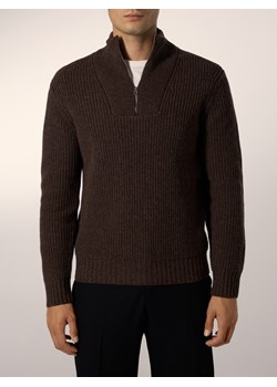 Reserved - Sweter z wełną - brązowy ze sklepu Reserved w kategorii Swetry męskie - zdjęcie 187304601
