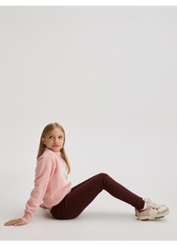 Reserved - Bawełniane legginsy w prążek - bordowy - id: 736BF-83X - marki Reserved - 187304764 Reserved - Bawełniane legginsy w prążek - bordowy ze sklepu Reserved w kategorii Spodnie dziewczęce - zdjęcie 187304764