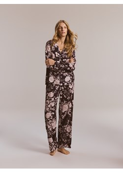 Reserved - Dwuczęściowa piżama z wiskozy - ciemnofioletowy - id: 929EX-49X - marki Reserved - 187304830 Reserved - Dwuczęściowa piżama z wiskozy - ciemnofioletowy ze sklepu Reserved w kategorii Piżamy damskie - zdjęcie 187304830