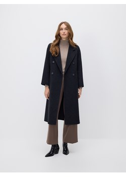 Reserved - Płaszcz handmade z wełną - czarny - id: VZ739-99M - marki Reserved - 187304950 Reserved - Płaszcz handmade z wełną - czarny ze sklepu Reserved w kategorii Płaszcze damskie - zdjęcie 187304950