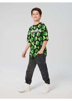 Sinsay - Bawełniana koszulka z napisem Minecraft - czarny ze sklepu Sinsay w kategorii T-shirty chłopięce - zdjęcie 187305981
