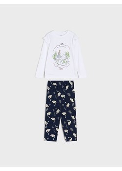 Sinsay - Piżama dwuczęściowa z ozdobnymi falbanami - kremowy - id: 501EV-01X - marki Sinsay - 187306042 Sinsay - Piżama dwuczęściowa z ozdobnymi falbanami - kremowy ze sklepu Sinsay w kategorii Piżamy dziecięce - zdjęcie 187306042