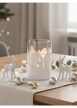 Sinsay - Świecznik świąteczny - biały - id: 630GH-00X - marki Sinsay - 187306073 Sinsay - Świecznik świąteczny - biały ze sklepu Sinsay w kategorii Świeczniki - zdjęcie 187306073