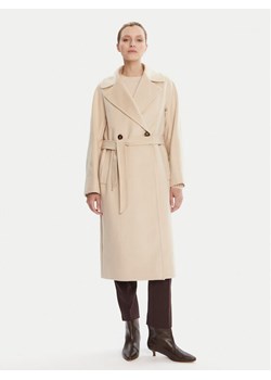 Weekend Max Mara Płaszcz wełniany Resina 2525016031 Beżowy Regular Fit - id: 0000305439321 - marki Max Mara - 187306300 Weekend Max Mara Płaszcz wełniany Resina 2525016031 Beżowy Regular Fit ze sklepu MODIVO w kategorii Płaszcze damskie - zdjęcie 187306300