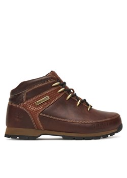 Timberland Trzewiki Euro Sprint Mid Lace TB0A2K84EIU1 Brązowy ze sklepu MODIVO w kategorii Buty zimowe męskie - zdjęcie 187306532