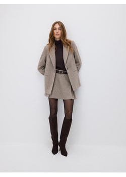 Reserved - Spódnica mini z wełną - beżowy - id: 090GG-08M - marki Reserved - 187308191 Reserved - Spódnica mini z wełną - beżowy ze sklepu Reserved w kategorii Spódnice - zdjęcie 187308191