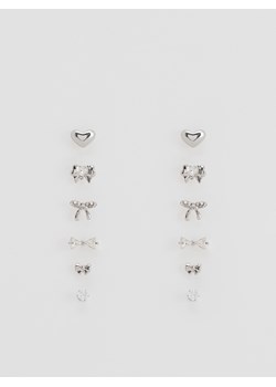 Reserved - Zestaw kolczyków kokardki - srebrny - id: 543FD-SLV - marki Reserved - 187308294 Reserved - Zestaw kolczyków kokardki - srebrny ze sklepu Reserved w kategorii Kolczyki - zdjęcie 187308294