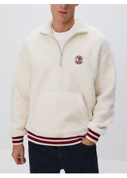 Reserved - Polarowa bluza ze stójką - złamana biel ze sklepu Reserved w kategorii Bluzy męskie - zdjęcie 187308431