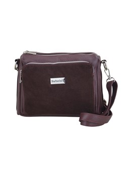 Codzienna torebka ze skóry naturalnej z zamszem - Bordowa - id: 11806n - marki Barberini's - 187308583 Codzienna torebka ze skóry naturalnej z zamszem - Bordowa ze sklepu butyolivier w kategorii Listonoszki - zdjęcie 187308583