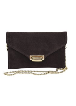 Stylowa kopertówka zamszowa Barberinis - Brązowa ciemna - id: 11803n - marki Barberini's - 187308762 Stylowa kopertówka zamszowa Barberinis - Brązowa ciemna ze sklepu butyolivier w kategorii Listonoszki - zdjęcie 187308762