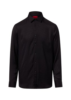 HUGO Koszula męska - Kenno Mężczyźni Slim Fit wiskoza czarny wypukły wzór tkaniny - id: 778492-0001-00380 - marki Hugo Boss - 187311860 HUGO Koszula męska - Kenno Mężczyźni Slim Fit wiskoza czarny wypukły wzór tkaniny ze sklepu vangraaf w kategorii Koszule męskie - zdjęcie 187311860