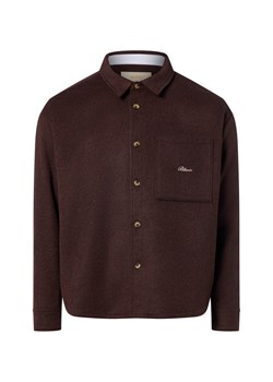 BLKVIS Męska kurtka koszulowa z wełną Mężczyźni Comfort Fit Sztuczne włókno czekoladowy marmurkowy ze sklepu vangraaf w kategorii Koszule męskie - zdjęcie 187311870