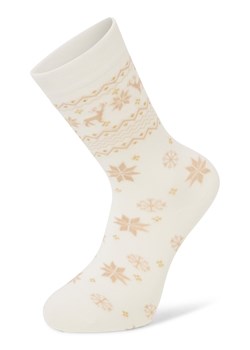 Marie Lund Skarpety Kobiety écru wzorzysty - id: 736491-0002-03540 - marki Marie Lund - 187311882 Marie Lund Skarpety Kobiety écru wzorzysty ze sklepu vangraaf w kategorii Skarpetki damskie - zdjęcie 187311882