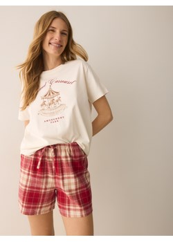 Reserved - Dwuczęściowa piżama z nadrukiem - czerwony ze sklepu Reserved w kategorii Piżamy damskie - zdjęcie 187311943