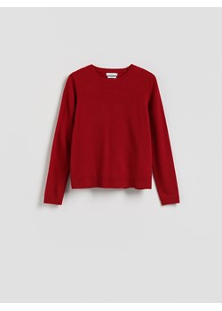 Reserved - Wełniany sweter - czerwony - id: 143GS-33X - marki Reserved - 187312023 Reserved - Wełniany sweter - czerwony ze sklepu Reserved w kategorii Swetry damskie - zdjęcie 187312023