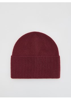Reserved - Czapka z wełną i kaszmirem - burgundowy - id: 168FD-53X - marki Reserved - 187312052 Reserved - Czapka z wełną i kaszmirem - burgundowy ze sklepu Reserved w kategorii Czapki zimowe damskie - zdjęcie 187312052
