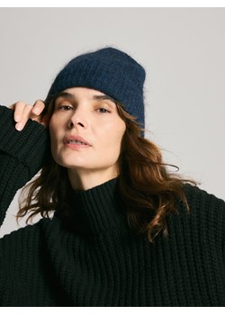 Reserved - Czapka z wełną i moherem - granatowy - id: 191FD-95X - marki Reserved - 187312073 Reserved - Czapka z wełną i moherem - granatowy ze sklepu Reserved w kategorii Czapki zimowe damskie - zdjęcie 187312073