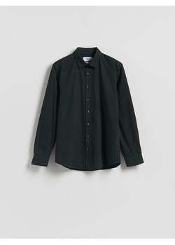 Reserved - Bawełniana koszula regular fit - ciemnozielony - id: 413GT-79P - marki Reserved - 187312242 Reserved - Bawełniana koszula regular fit - ciemnozielony ze sklepu Reserved w kategorii Koszule męskie - zdjęcie 187312242