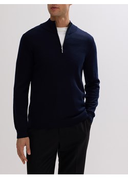 Reserved - Rozpinany sweter z wełny merino - granatowy - id: 417GQ-59X - marki Reserved - 187312244 Reserved - Rozpinany sweter z wełny merino - granatowy ze sklepu Reserved w kategorii Swetry męskie - zdjęcie 187312244
