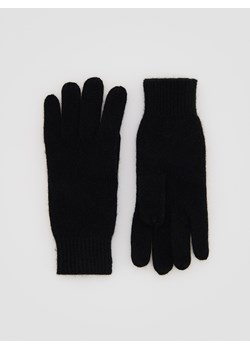 Reserved - Wełniane rękawiczki z kaszmirem - czarny - id: 554FE-99X - marki Reserved - 187312392 Reserved - Wełniane rękawiczki z kaszmirem - czarny ze sklepu Reserved w kategorii Rękawiczki damskie - zdjęcie 187312392