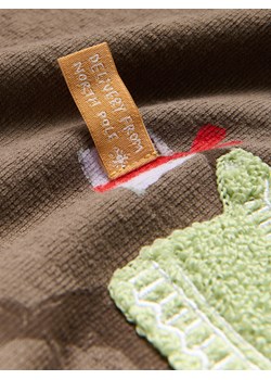 Reserved - Świąteczny longsleeve z nadrukiem - brązowy ze sklepu Reserved w kategorii T-shirty chłopięce - zdjęcie 187312400