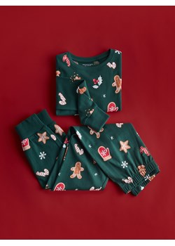 Reserved - Świąteczna piżama - ciemnozielony ze sklepu Reserved w kategorii Piżamy dziecięce - zdjęcie 187312423