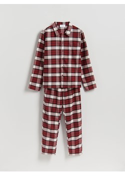 Reserved - Dwuczęściowa piżama w kratę - czerwony ze sklepu Reserved w kategorii Piżamy męskie - zdjęcie 187312663