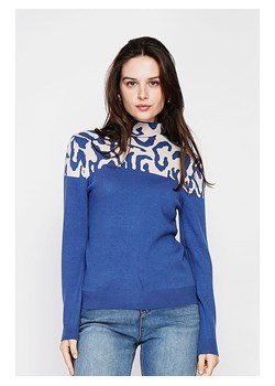 C& Jo Sweter w kolorze niebiesko-białym - id: 17801637 - marki C&jo - 187313192 C& Jo Sweter w kolorze niebiesko-białym ze sklepu Limango Polska w kategorii Swetry damskie - zdjęcie 187313192