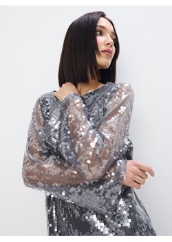 Mohito - Błyszcząca sukienka mini - szary - id: 080DX-90X - marki Mohito - 187314480 Mohito - Błyszcząca sukienka mini - szary ze sklepu Mohito w kategorii Sukienki - zdjęcie 187314480