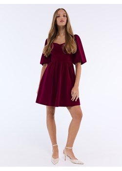 Mohito - Welurowa sukienka mini - fioletowy - id: 653HB-44X - marki Mohito - 187314552 Mohito - Welurowa sukienka mini - fioletowy ze sklepu Mohito w kategorii Sukienki - zdjęcie 187314552