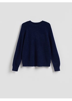 Reserved - Sweter z wełną - granatowy - id: 161GS-59M - marki Reserved - 187314981 Reserved - Sweter z wełną - granatowy ze sklepu Reserved w kategorii Swetry damskie - zdjęcie 187314981