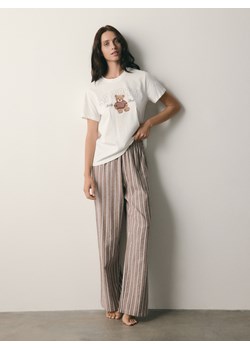 Reserved - Dwuczęściowa piżama z nadrukiem - brązowy ze sklepu Reserved w kategorii Piżamy damskie - zdjęcie 187315020