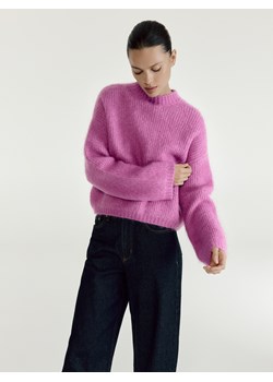 Reserved - Sweter z wełną - fuksja - id: 277GV-43X - marki Reserved - 187315063 Reserved - Sweter z wełną - fuksja ze sklepu Reserved w kategorii Swetry damskie - zdjęcie 187315063