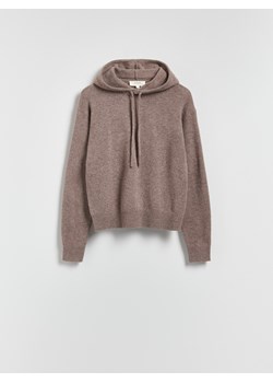 Reserved - Wełniany sweter z kapturem - brązowy - id: 312HF-84M - marki Reserved - 187315091 Reserved - Wełniany sweter z kapturem - brązowy ze sklepu Reserved w kategorii Swetry damskie - zdjęcie 187315091