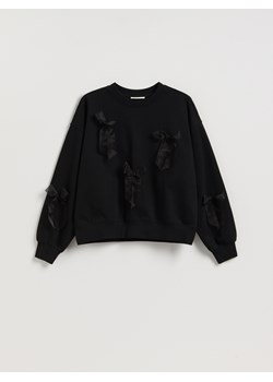 Reserved - Bluza z kokardkami - czarny - id: 726GA-99X - marki Reserved - 187315334 Reserved - Bluza z kokardkami - czarny ze sklepu Reserved w kategorii Bluzy damskie - zdjęcie 187315334