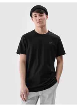 Męski t-shirt basic 4F 4FWMM00TTSHM2256 - czarny ze sklepu Sportstylestory.com w kategorii T-shirty męskie - zdjęcie 187315482