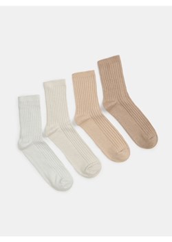 Sinsay - Prążkowane skarpetki 4 pack - wielobarwny - id: 431FI-MLC - marki Sinsay - 187316031 Sinsay - Prążkowane skarpetki 4 pack - wielobarwny ze sklepu Sinsay w kategorii Skarpetki damskie - zdjęcie 187316031