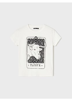 Sinsay - Bawełniana koszulka z nadrukiem - biały - id: 8131J-00P - marki Sinsay - 187316082 Sinsay - Bawełniana koszulka z nadrukiem - biały ze sklepu Sinsay w kategorii Bluzki damskie - zdjęcie 187316082