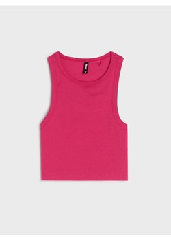Sinsay - Prążkowany top - różowy - id: YZ123-43X - marki Sinsay - 187316110 Sinsay - Prążkowany top - różowy ze sklepu Sinsay w kategorii Bluzki damskie - zdjęcie 187316110