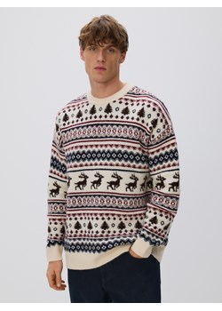 Reserved - Sweter ze świątecznym motywem - wielobarwny ze sklepu Reserved w kategorii Swetry męskie - zdjęcie 187316533