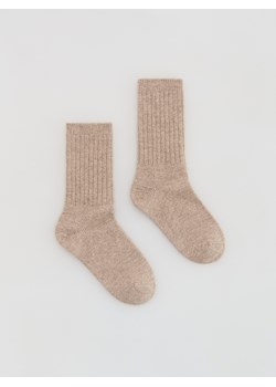 Reserved - Skarpetki z wełną i domieszką kaszmiru - kremowy - id: 271GX-12M - marki Reserved - 187316563 Reserved - Skarpetki z wełną i domieszką kaszmiru - kremowy ze sklepu Reserved w kategorii Skarpetki damskie - zdjęcie 187316563