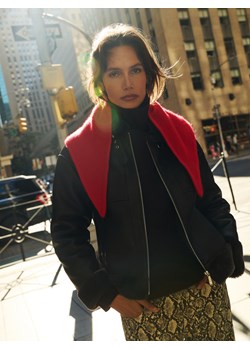 Reserved - Szal z wełną i kaszmirem - czerwony - id: 709FD-33X - marki Reserved - 187316663 Reserved - Szal z wełną i kaszmirem - czerwony ze sklepu Reserved w kategorii Szaliki i chusty damskie - zdjęcie 187316663