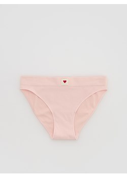 Reserved - Prążkowane majtki figi - pastelowy róż - id: 784HQ-03X - marki Reserved - 187316683 Reserved - Prążkowane majtki figi - pastelowy róż ze sklepu Reserved w kategorii Majtki damskie - zdjęcie 187316683