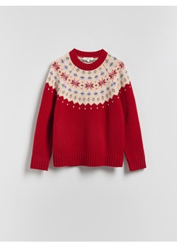 Reserved - Wełniany sweter - czerwony - id: 829HD-33X - marki Reserved - 187316684 Reserved - Wełniany sweter - czerwony ze sklepu Reserved w kategorii Swetry damskie - zdjęcie 187316684